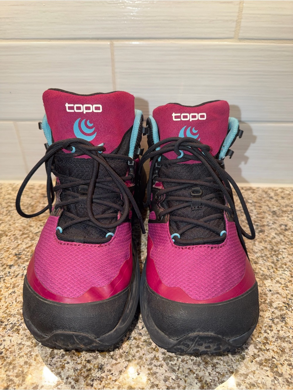Women's Lace-Up Trail Boots in Magenta with ZipFoam Support